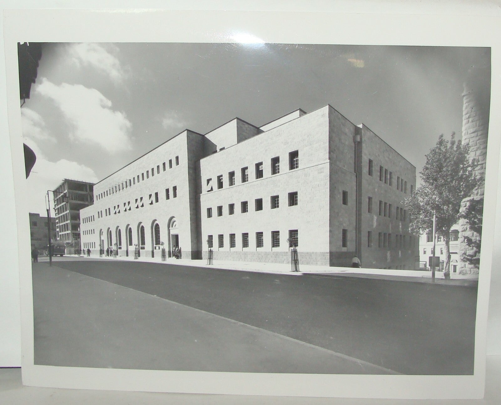 Photo Print Palestine Ad , 1938 British Israel Jerusalem New Post Office Jaffa