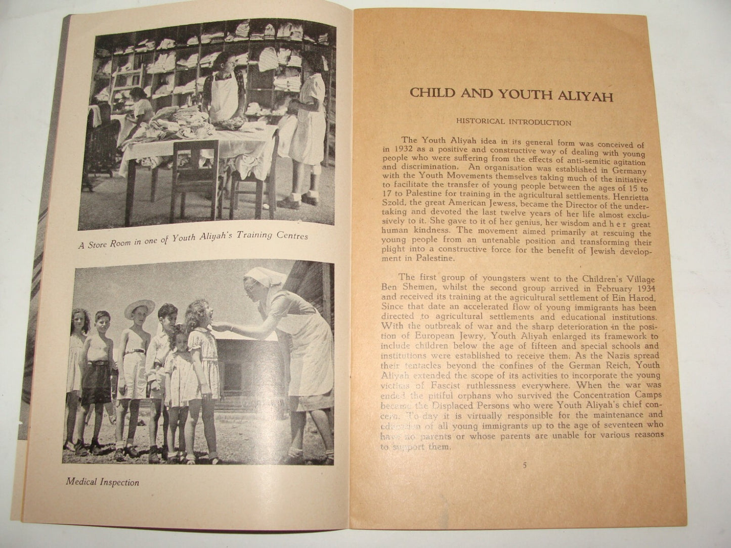 Booklet Jewish Agency Judaica 1950 Israel Israeli Zionist Youth Aliyah Photos
