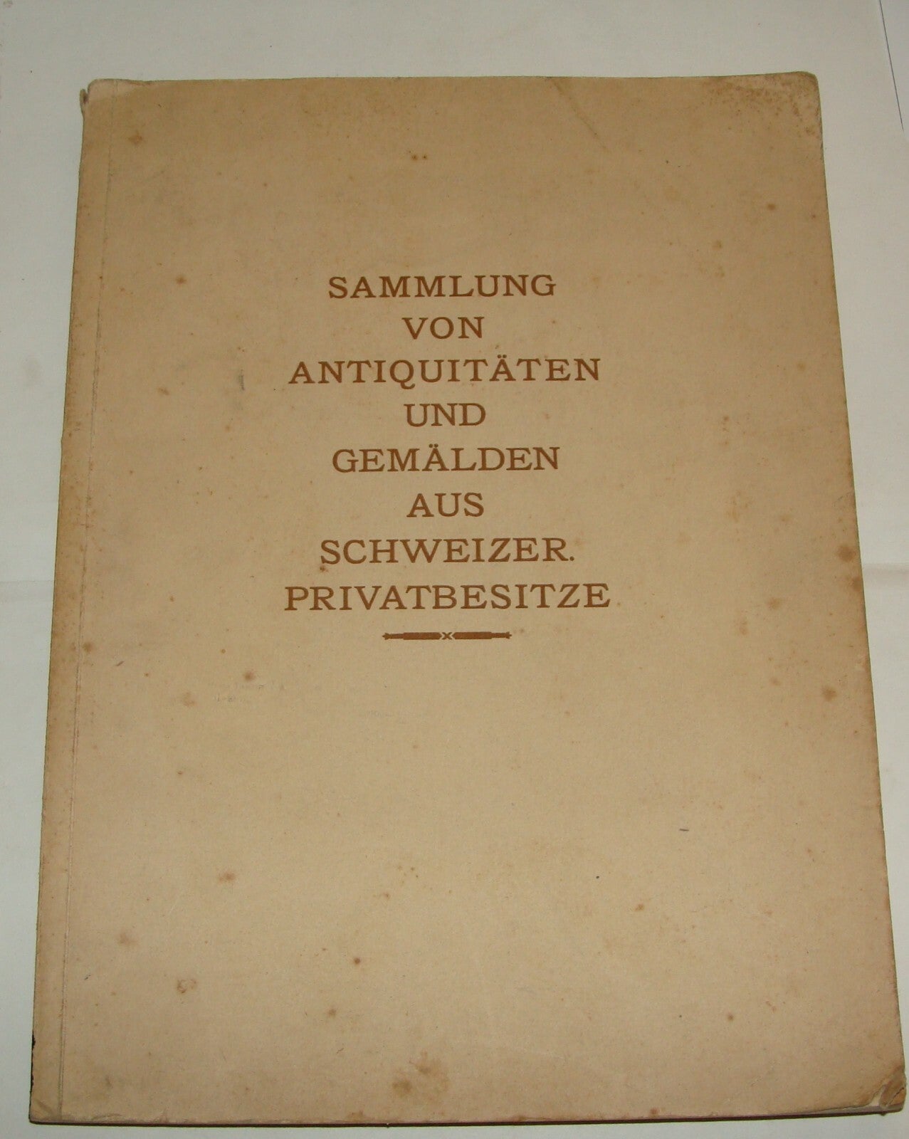 1924 Switzerland Zurich Antiques Catalogue Ceramic Silver Art Miniature etc