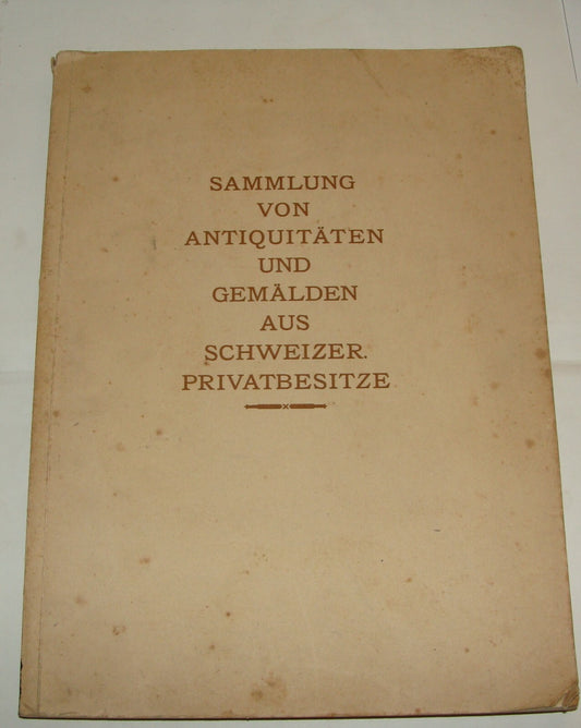 1924 Switzerland Zurich Antiques Catalogue Ceramic Silver Art Miniature etc
