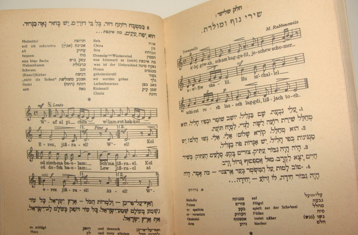 Germany Book Jewish Judaica Palestine Israel 1947 Poetry Poems Zionist Songs