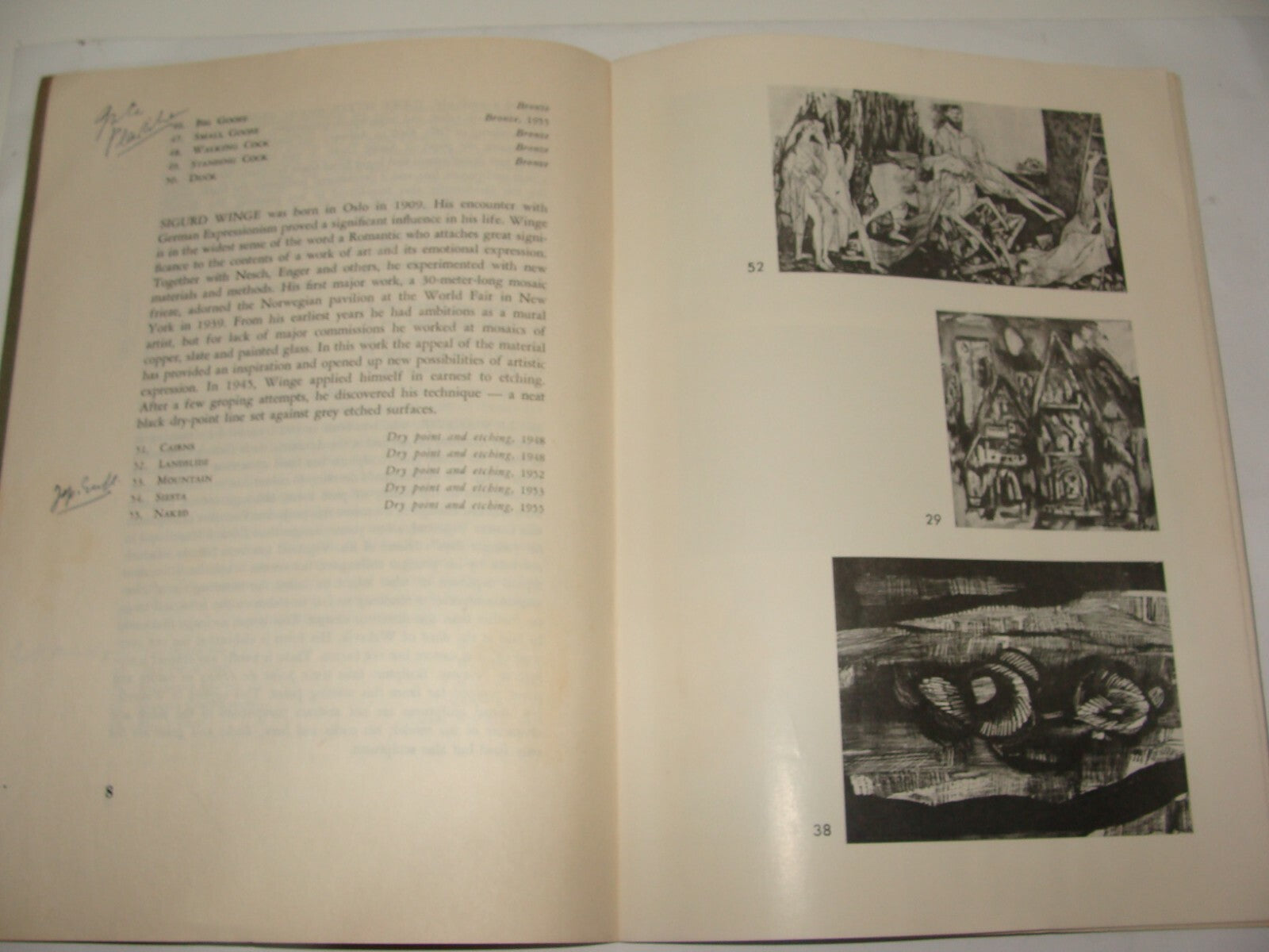 Booklet Jewish Judaica Israel Israeli 1959 BEZALEL Norwegian Painting Sculpture