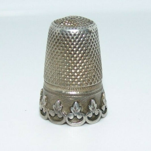 vintage decorated silver 800 ? Art Nouveau ? thimble