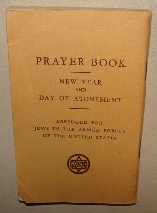 Book Jewish Judaica WWII 1945 Prayer US American Army Military Soldier Jews