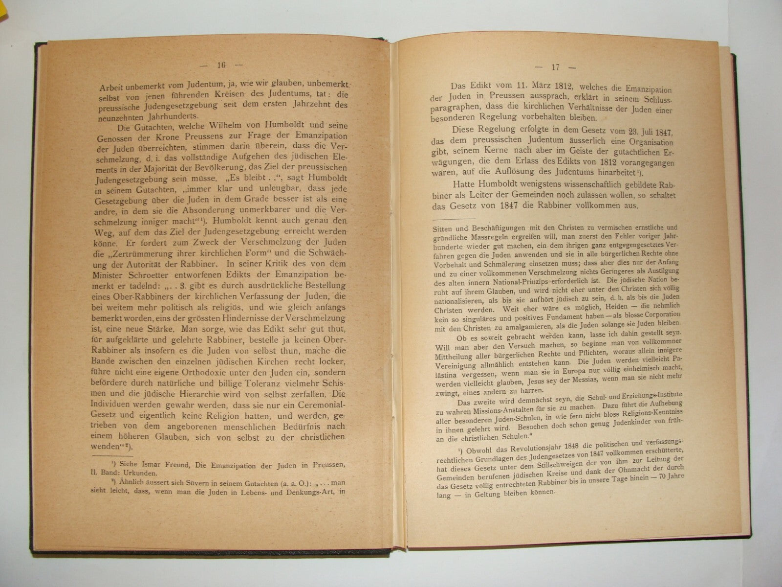 Germany Book Jewish Der Gottesstaat Rabbi Dr. Jacobus Adolf 1923 German Judaica