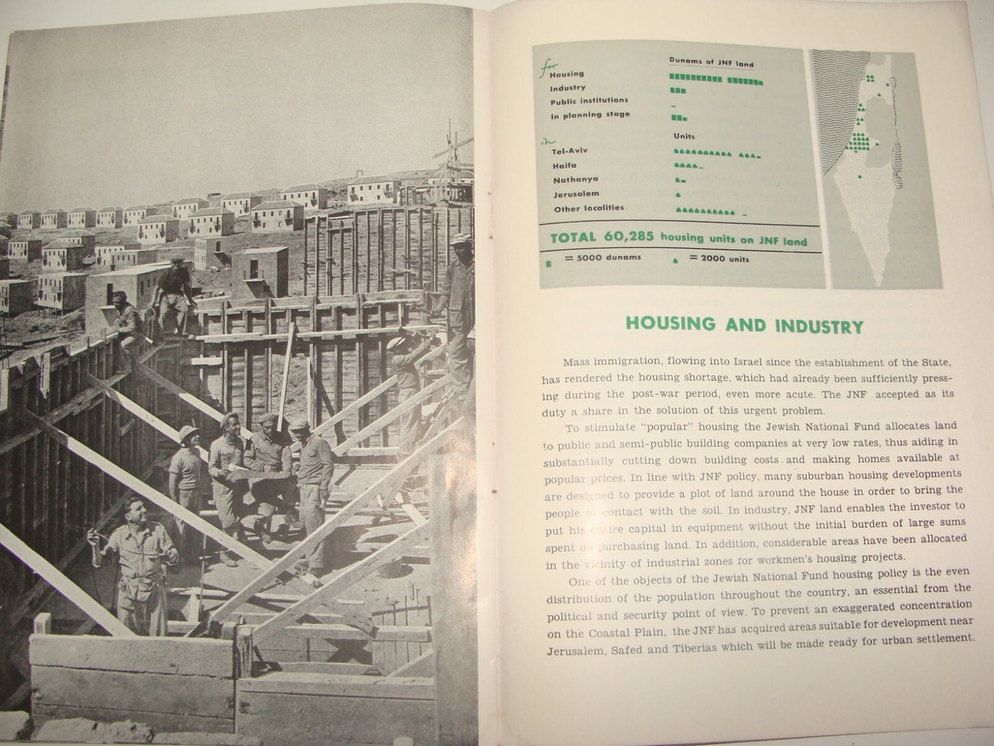 Booklet Jewish National Fund Judaica Israel Israeli 1954 Zionist JNF KKL Photos