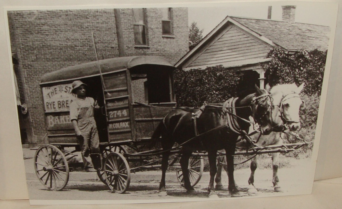 $ Photo Print, 1915 American Jewish United States Denver STAR BAKERY WAGON