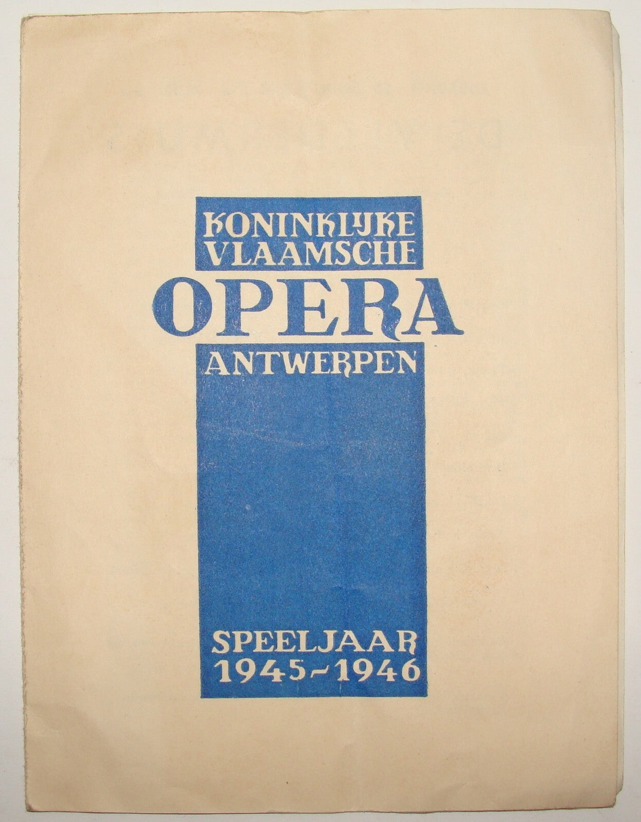 1946 Koninklijke Vlaamse Opera Antwerpen Belgium Program Ad Brochure