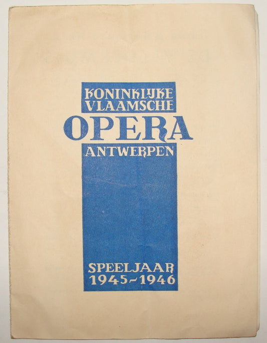 1946 Koninklijke Vlaamse Opera Antwerpen Belgium Program Ad Brochure