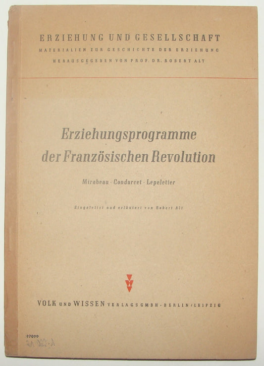 Germany 1949 German   Book Robert Alt French Revolution History