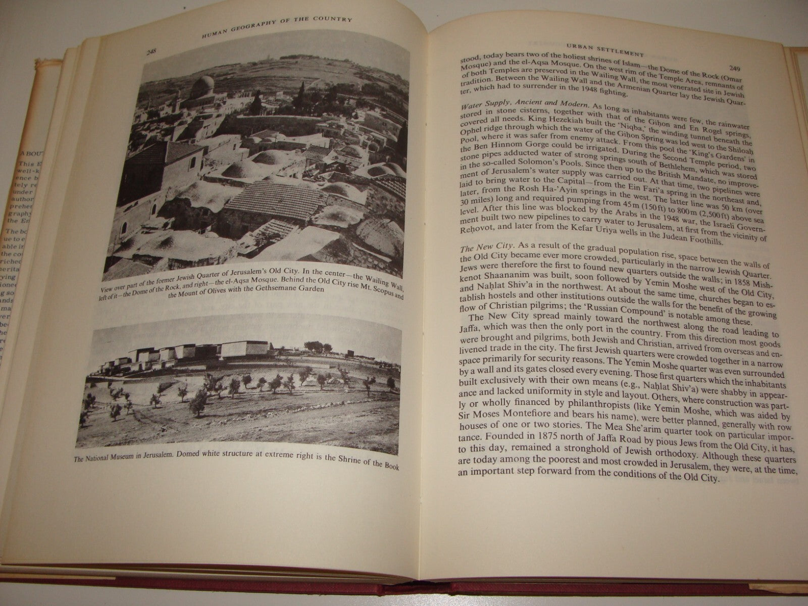 Jewish Judaica 1966 GEOGRAPHY OF ISRAEL Book + Map English Version