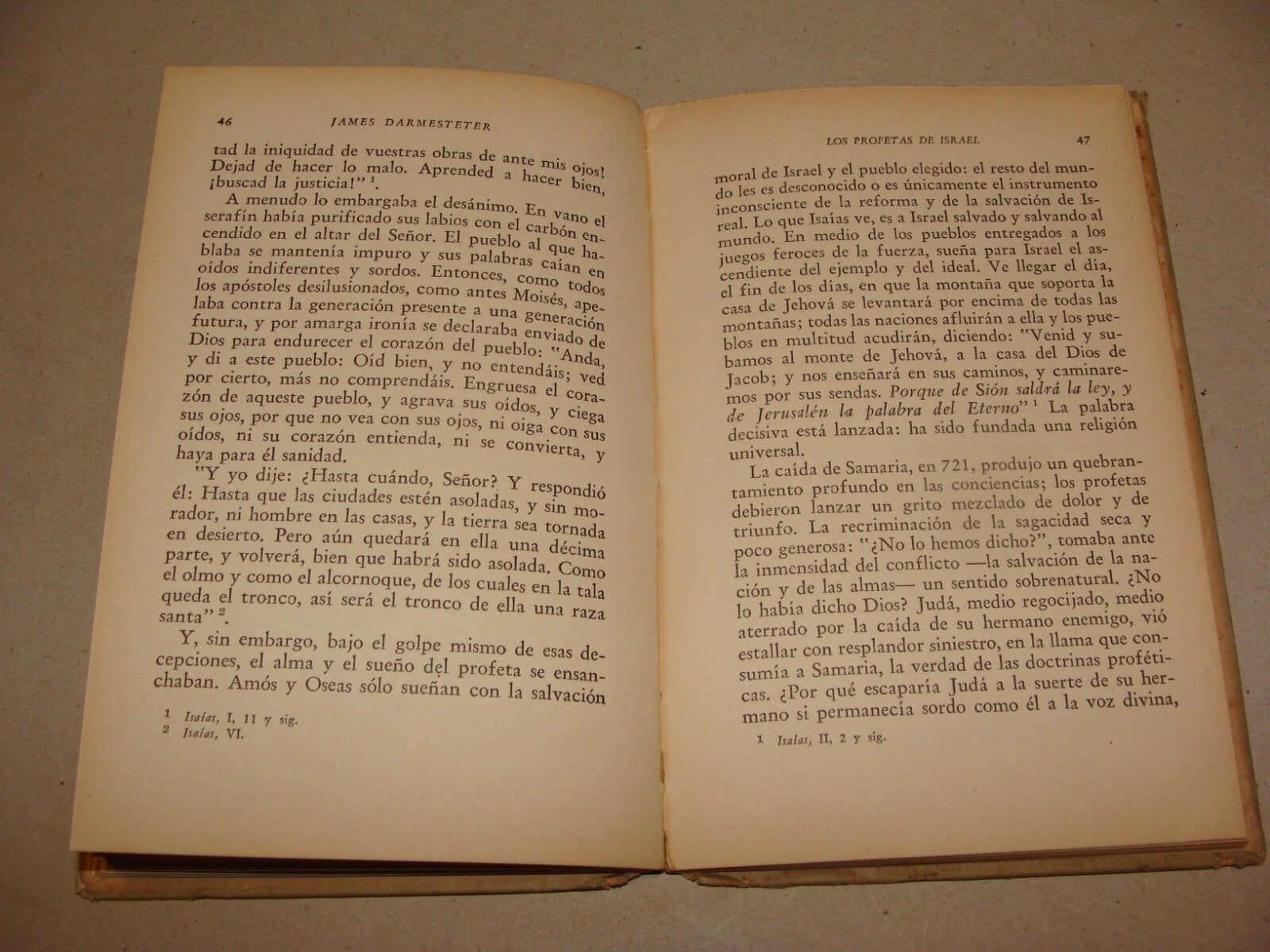 Book Jewish Judaica 1944 Israel Prophets Argentina Spanish Darmesteter