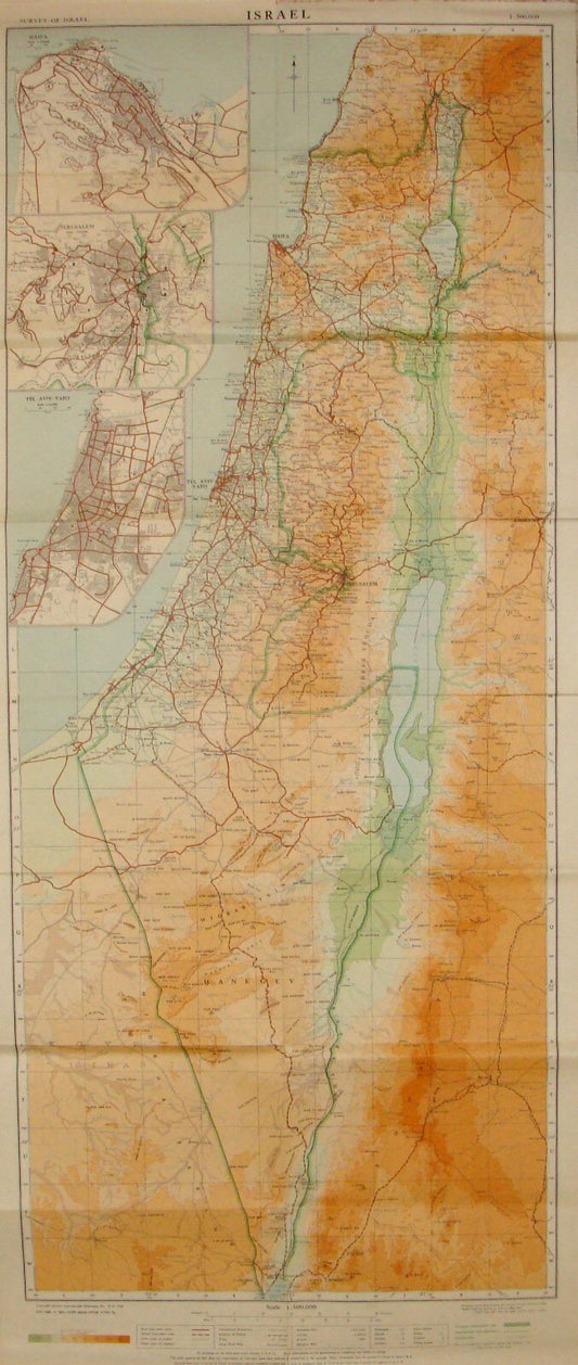 ISRAEL 1960s Road Map Discount Bank PRE SIX DAY WAR