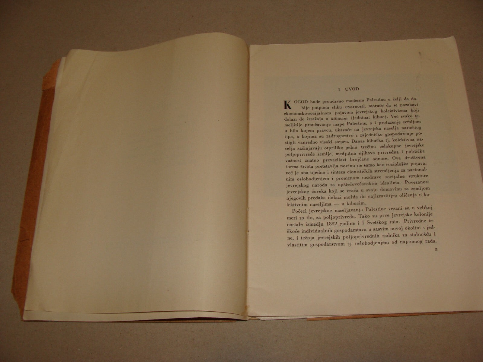 1947 Zionist Jewish Hebrew Palestine Israel Kibbutz Pamphlet Bosnian Photo Map
