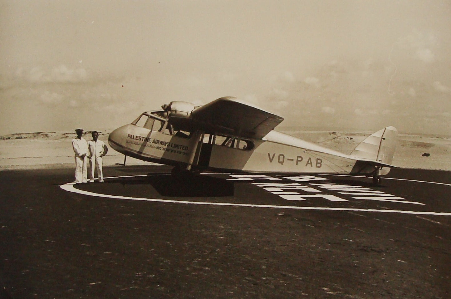 Photo Palestine 1940s AIRWAYS LIMITED Plane Airplane Aviation Jewish Hebrew