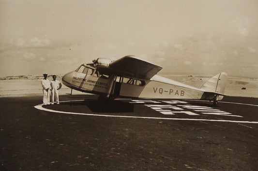 Photo Palestine 1940s AIRWAYS LIMITED Plane Airplane Aviation Jewish Hebrew