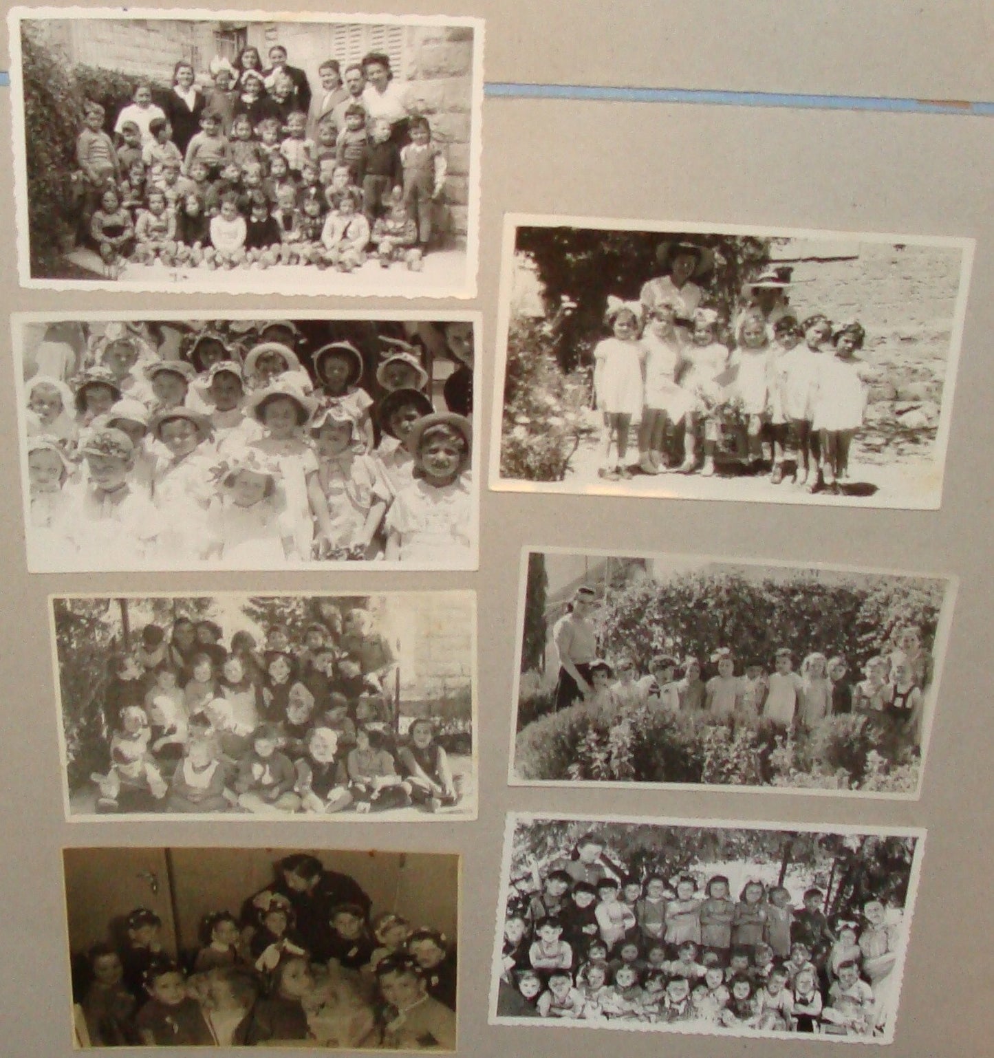 Photo Palestine Jewish 1940s Israel Jerusalem Kids Children Kindergarten x7