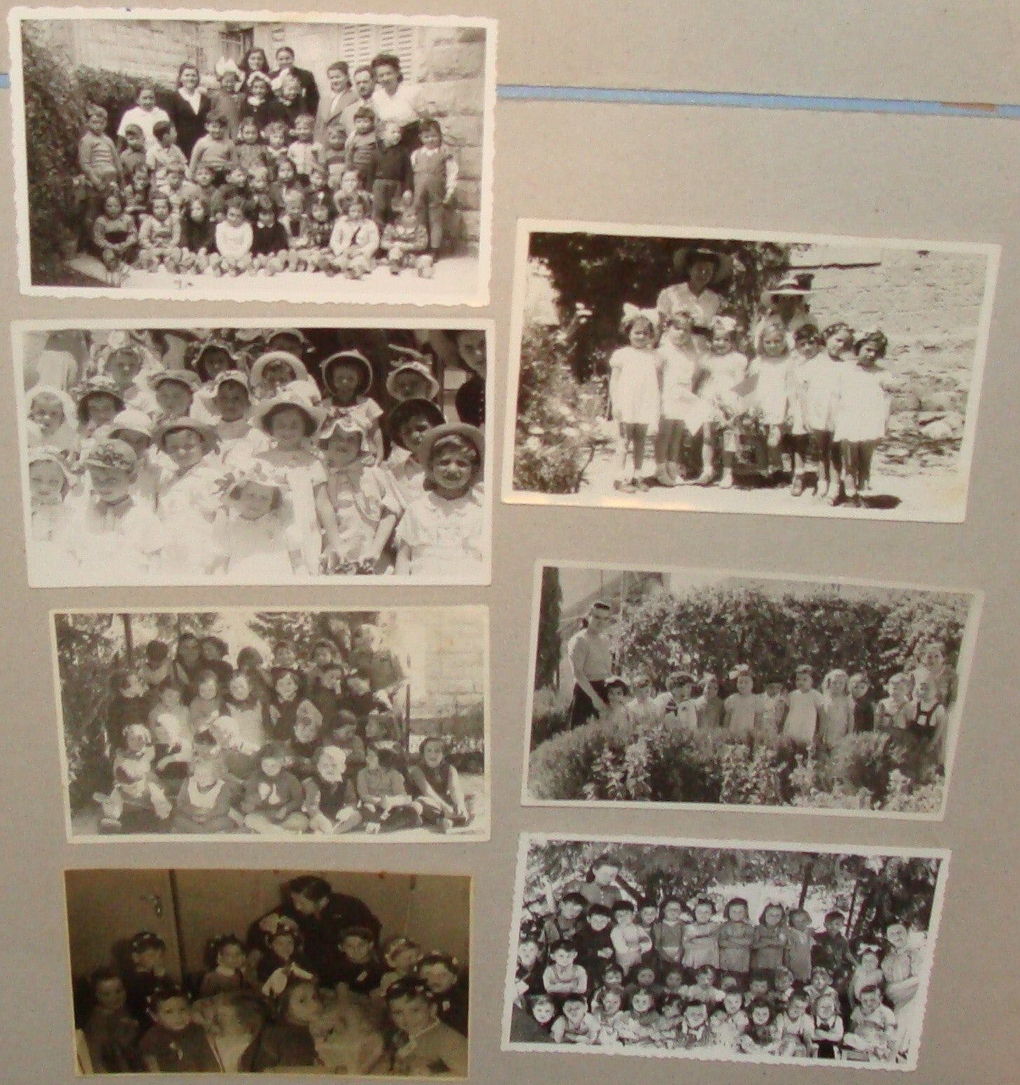 Photo Palestine Jewish 1940s Israel Jerusalem Kids Children Kindergarten x7
