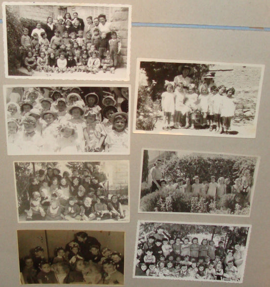 Photo Palestine Jewish 1940s Israel Jerusalem Kids Children Kindergarten x7