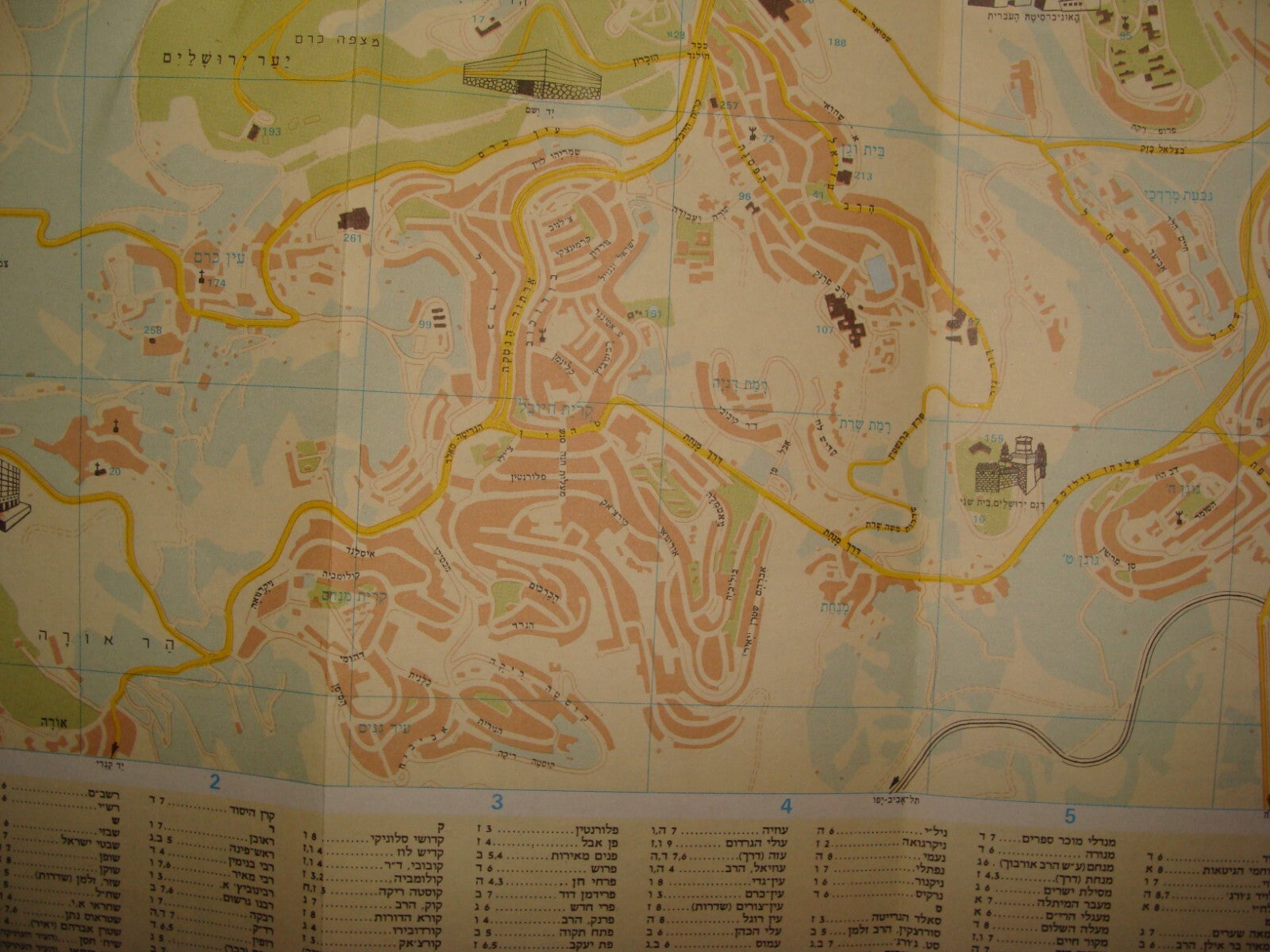 Map Jewish Judaica 1981 Israel Jerusalem Brochure Guide