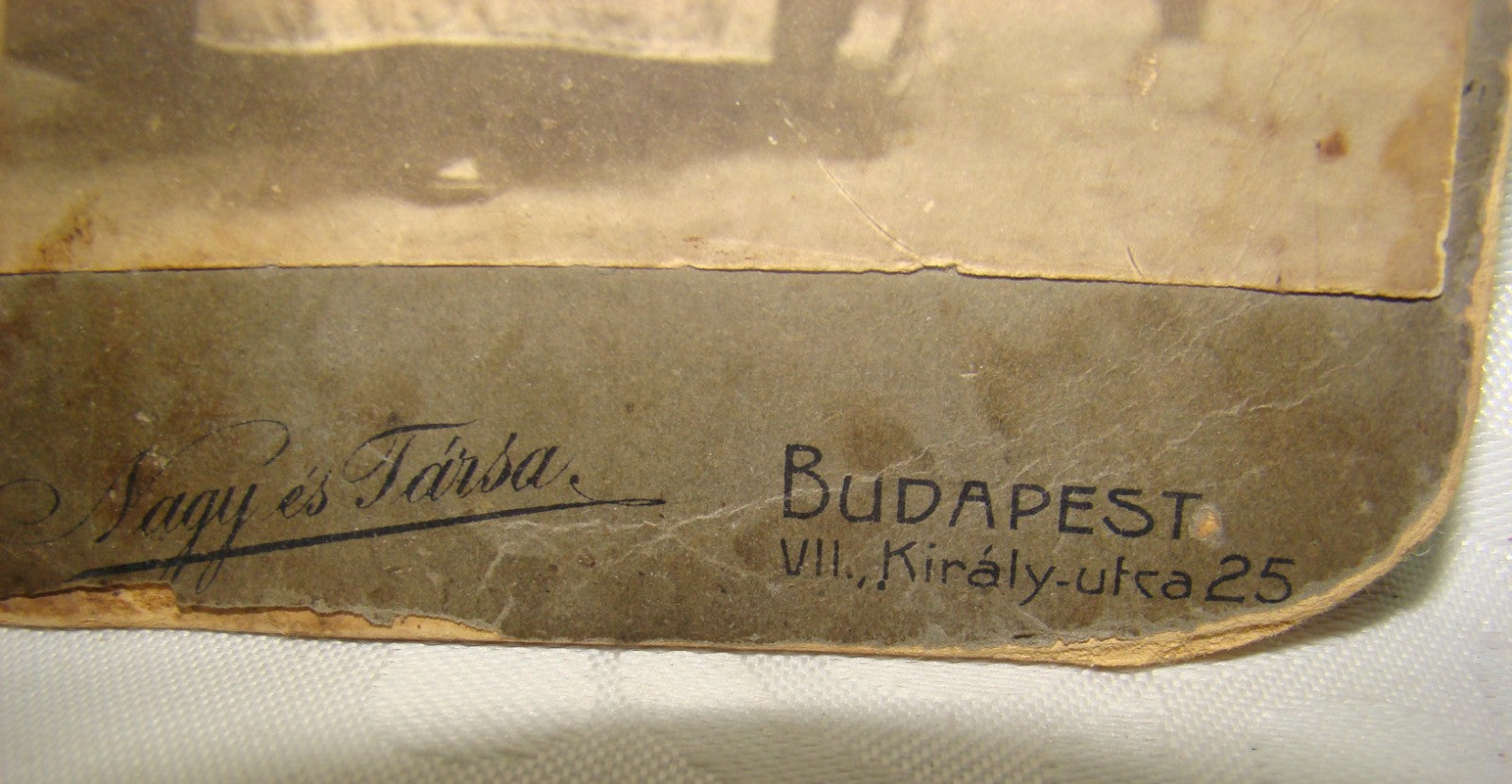 Photo Jewish Judaica Antique Hungary Budapest CDV Cabinet Writing