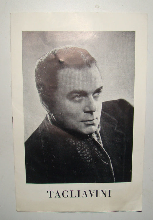 1953 Tagliavini Tenor Opera Concert Programme G. Moore Piano Tosca Classical