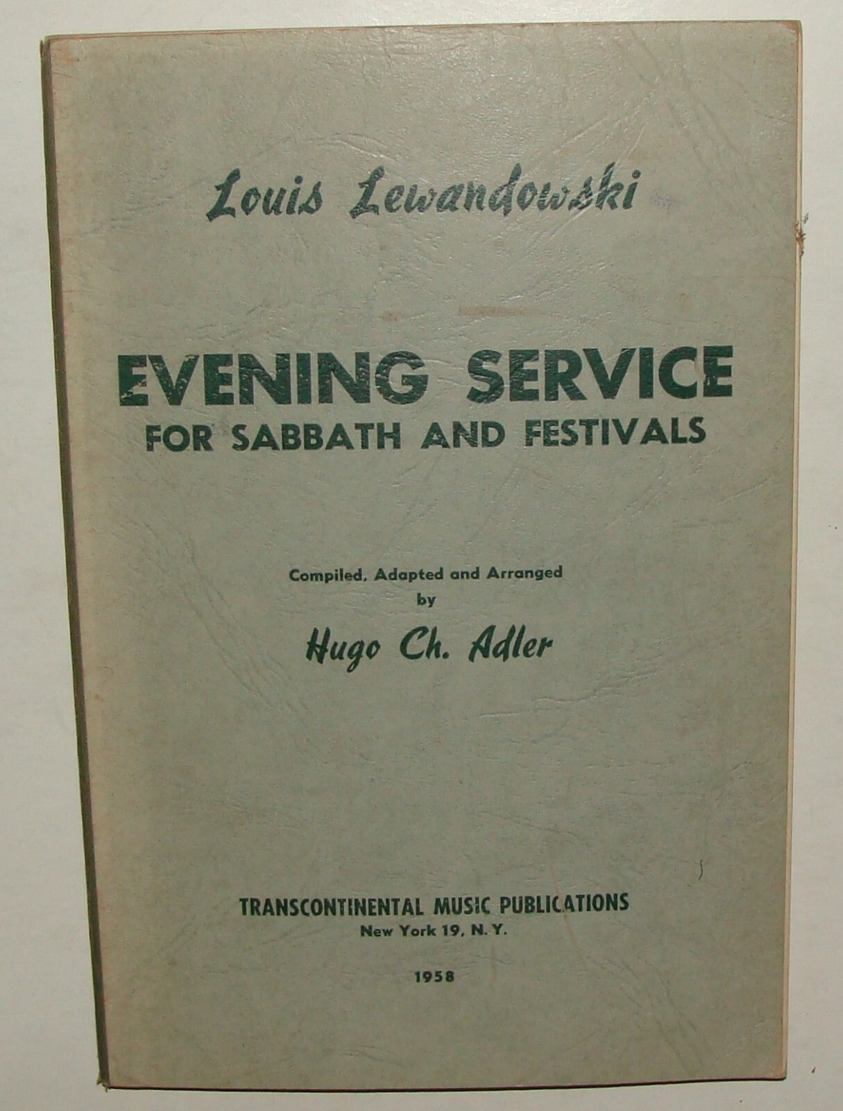 $ Book Jewish American Judaica 1958 Evening Service Sabbath Festivals Songs Tabs