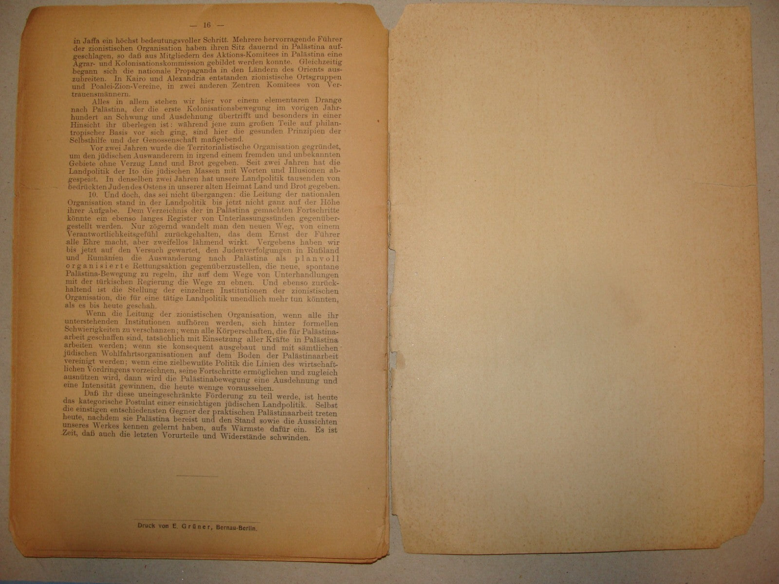 Germany Book Jewish 1907 German   Zionist Zionism Alfred Nossig Palestine Israel