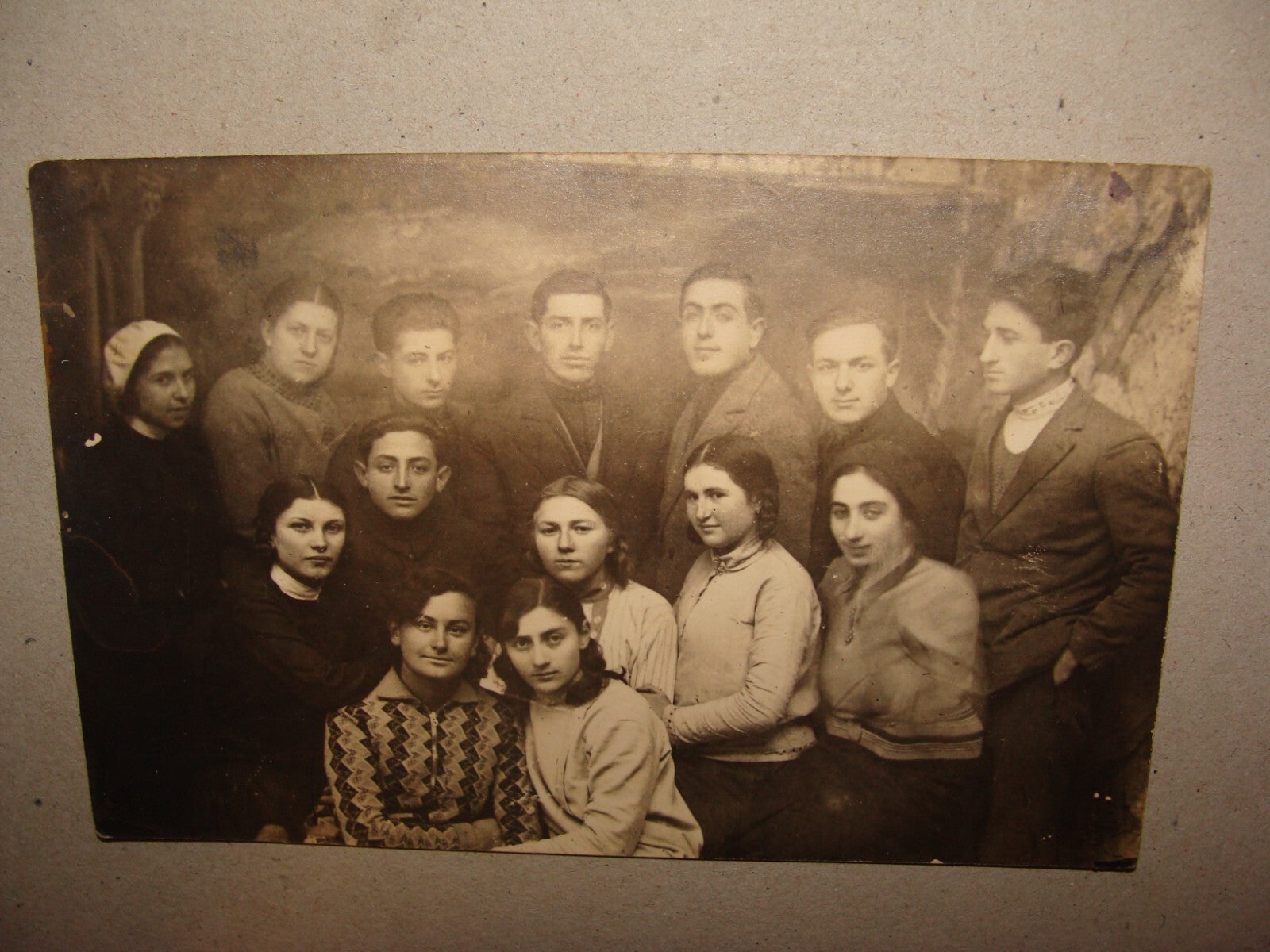Photo Jewish 1920s Romania Moldova Briceni Zionist Youth Movement Hebrew
