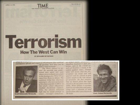 Israel 1986 Israeli Benjamin Netanyahu UN Ambassador Article Terrorism Time