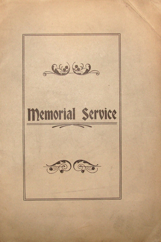 Jewish Judaica Memorial Service 1930s?-40? Kaddish Choir Minister Benediction