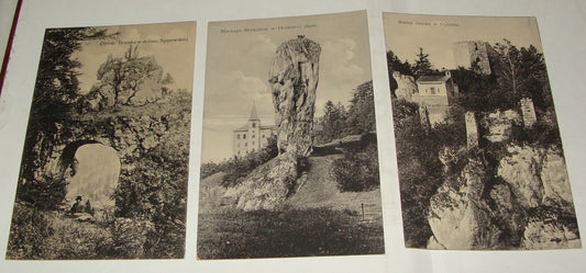 1900s Poland sekuly w ojcowie Photo Postcard x3