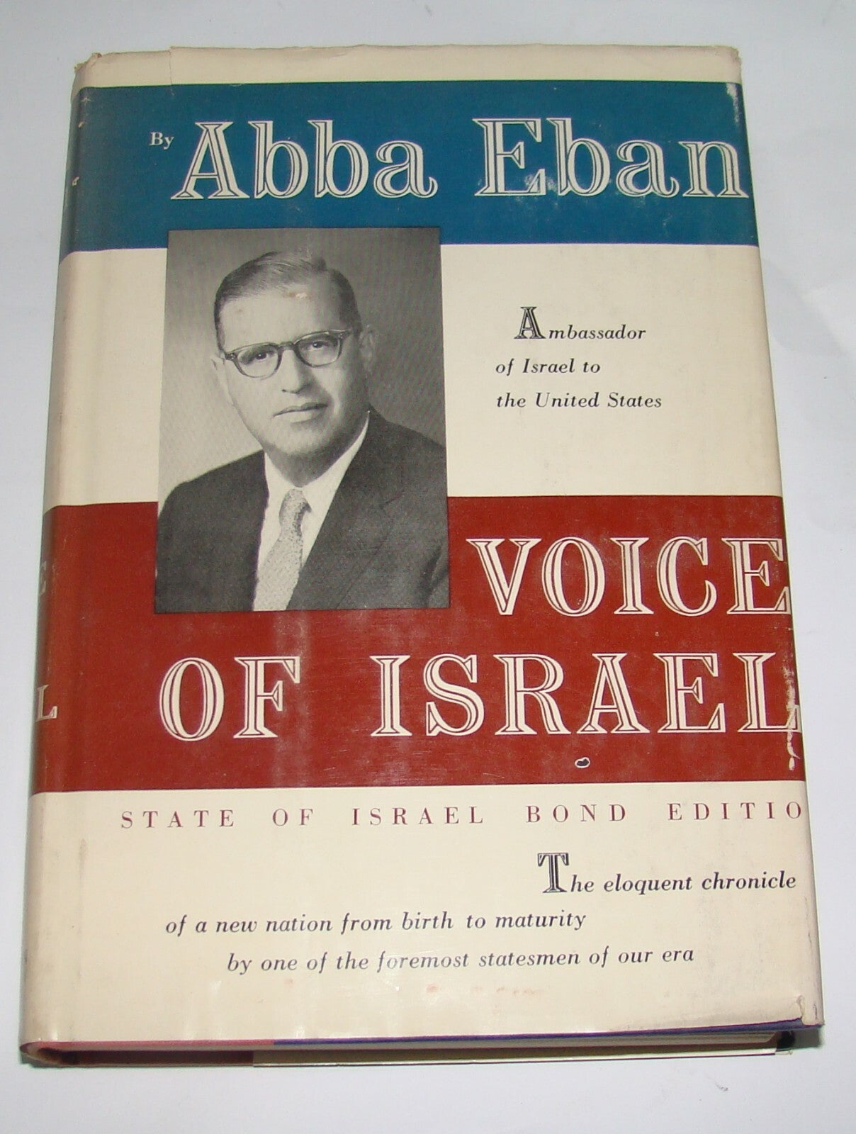Book Jewish Judaica 1957 Abba Eban SIGNED AUTOGRAPH אבא אבן Voice of Israel