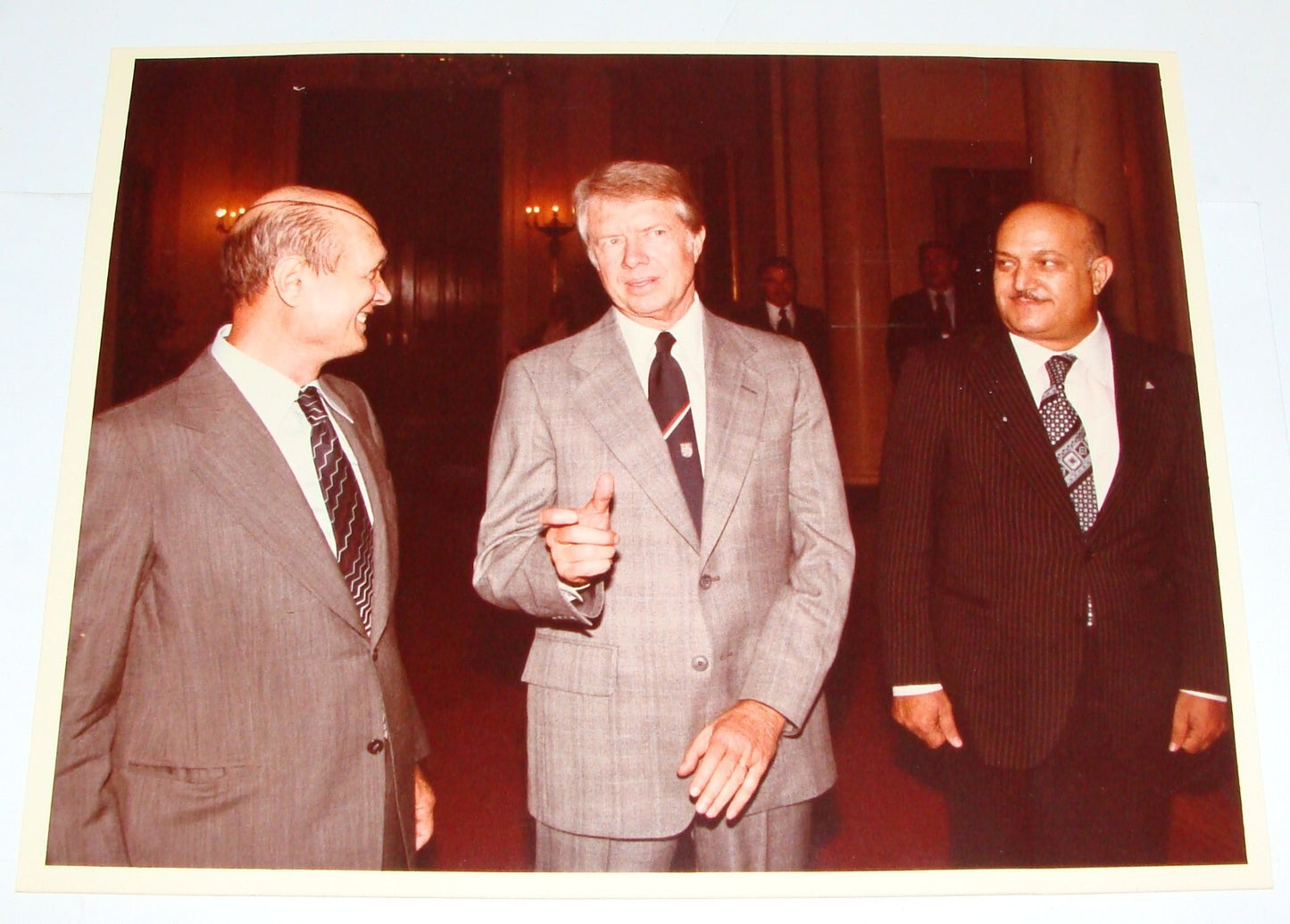 Pol Photo Israel President Jimmy Carter Moshe Dayan Egypt Peace 1978 White House