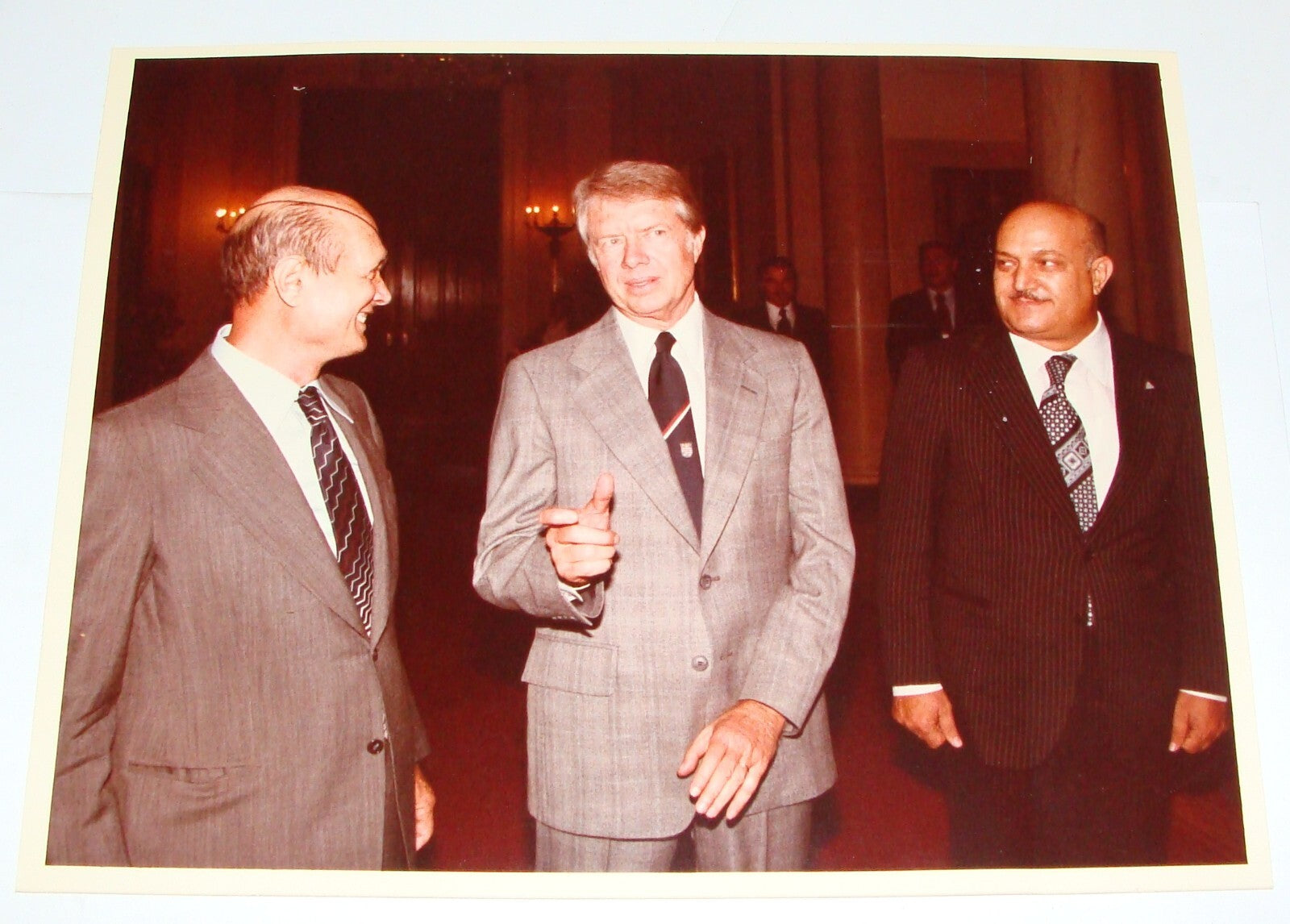 Pol Photo Israel President Jimmy Carter Moshe Dayan Egypt Peace 1978 White House