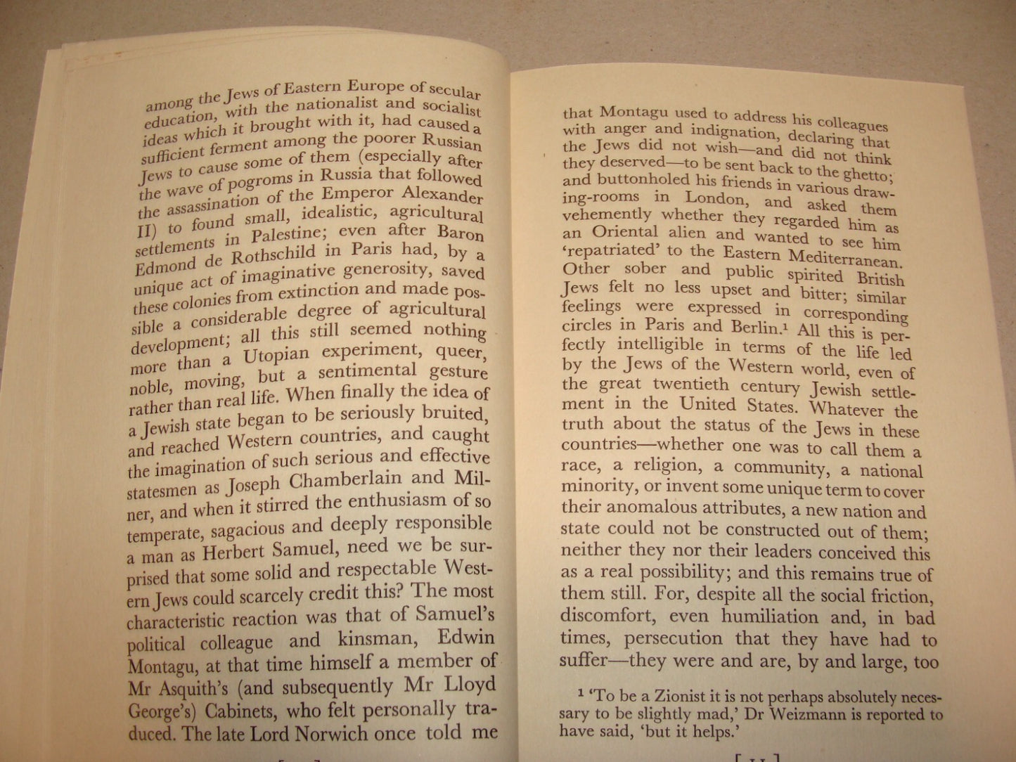 Book Jewish Judaica London 1957 Chaim Weizmann Herbert Samuel Lecture Zionism