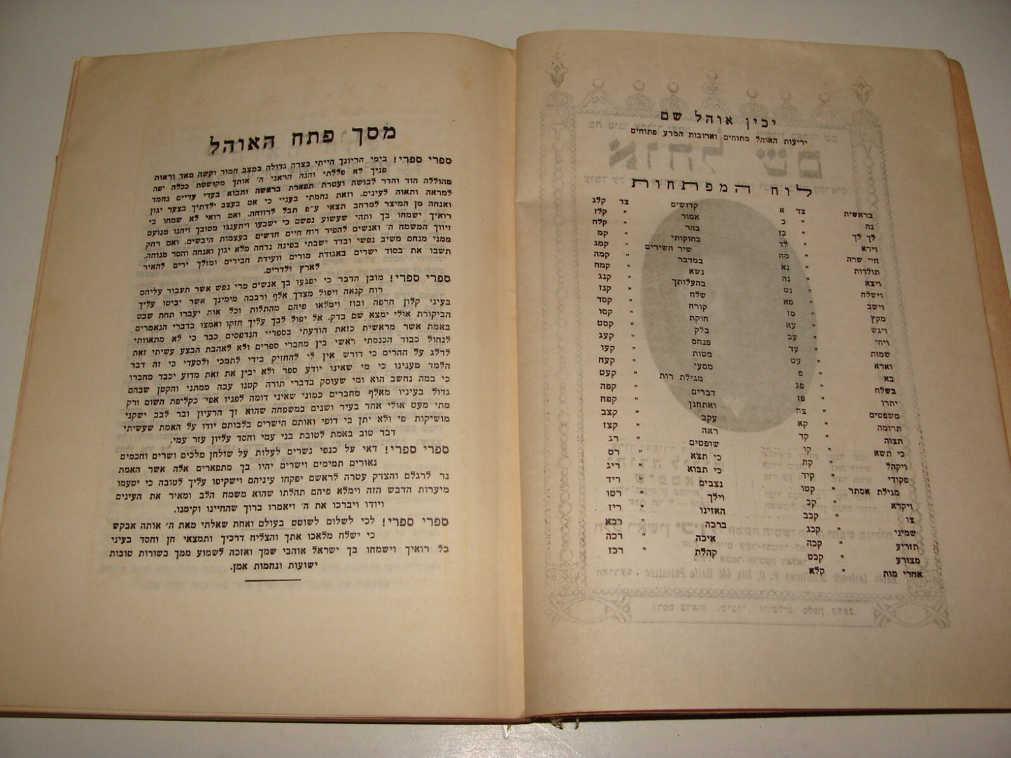 Book Jewish Judaica 1946 Jerusalem Hebrew Rabbi Yehuda Schiffman OHEL SHEM