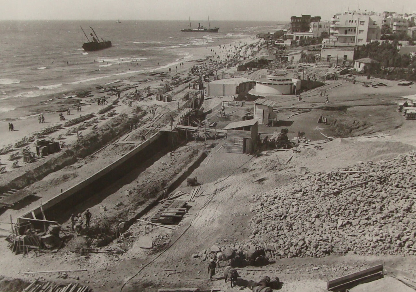 Photo Print, 1940 Palestine Israel TEL AVIV Beach Jewish Judaica KALTER