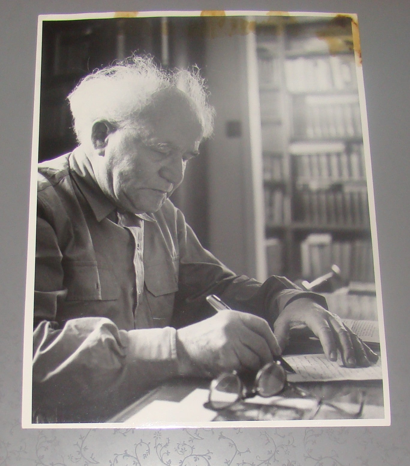 Pol jewish judaica original press photo David Ben Gurion israel 1st prime