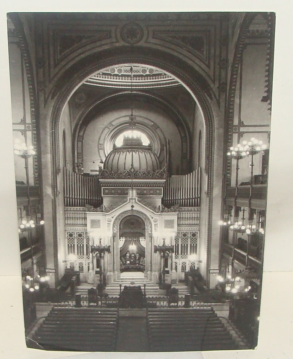 Photo Jewish Card Judaica Hungary Budapest Synagogue Postcard