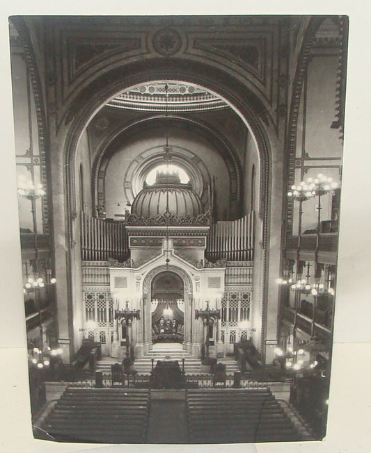 Photo Jewish Card Judaica Hungary Budapest Synagogue Postcard