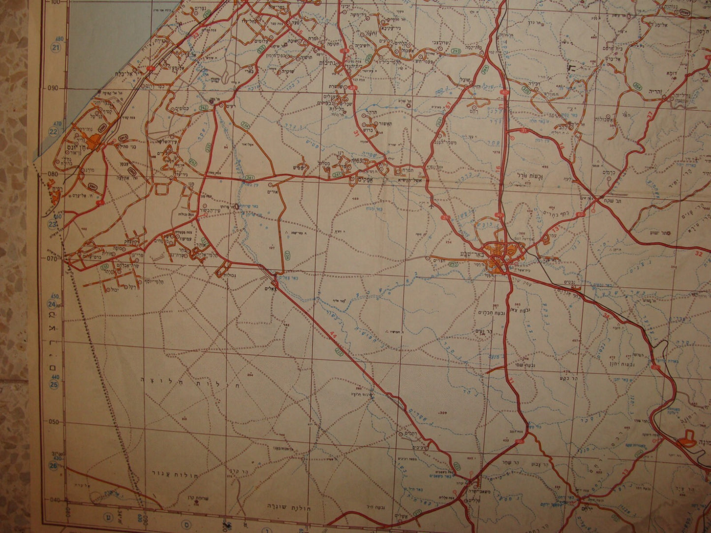 Map Jewish Judaica ISRAEL 1987 1:250,000