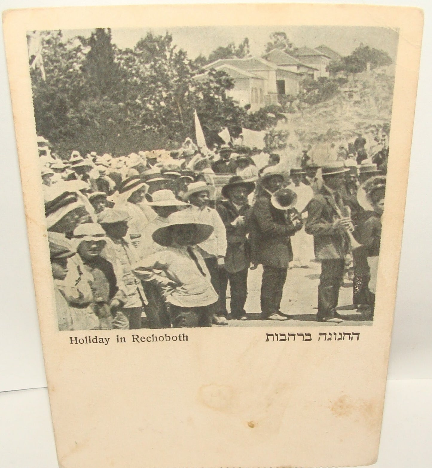 Photo Palestine Jewish Judaica Israel 1920s Postard Hebrew REHOVOTH