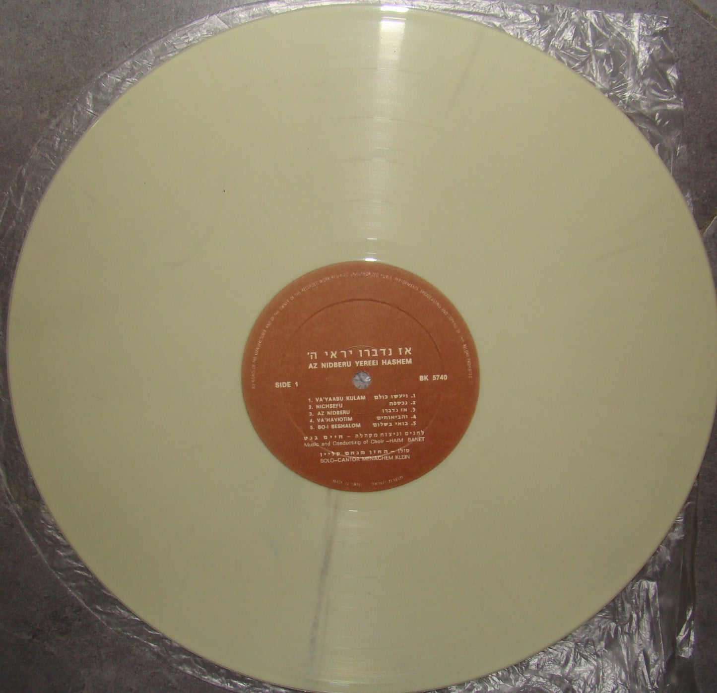 Jewish Judaica LP Agudat Israel Youth Rabbi Cantor Chassidic Music COLORED 1980