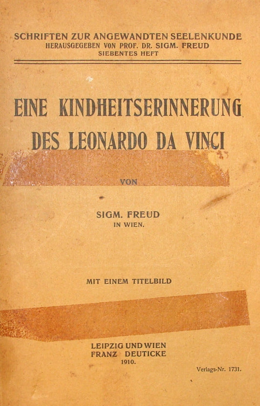 Eine Kindheitserinnerung des Leonardo da Vinci 1910 Sigmund Freud Book German