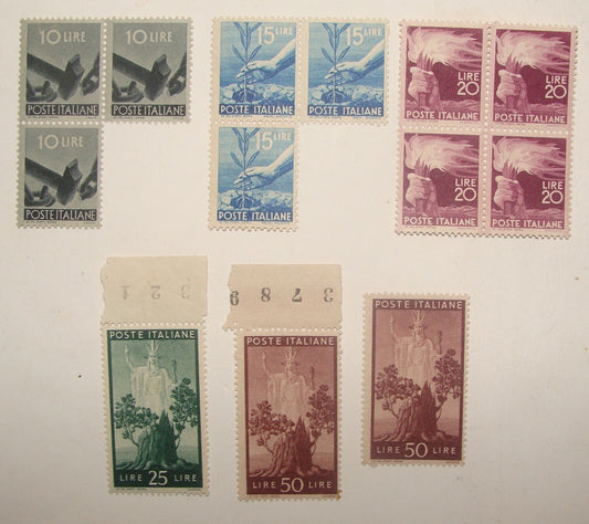 ITALY 1945 Stamp Stamps Lot Mi 697-703