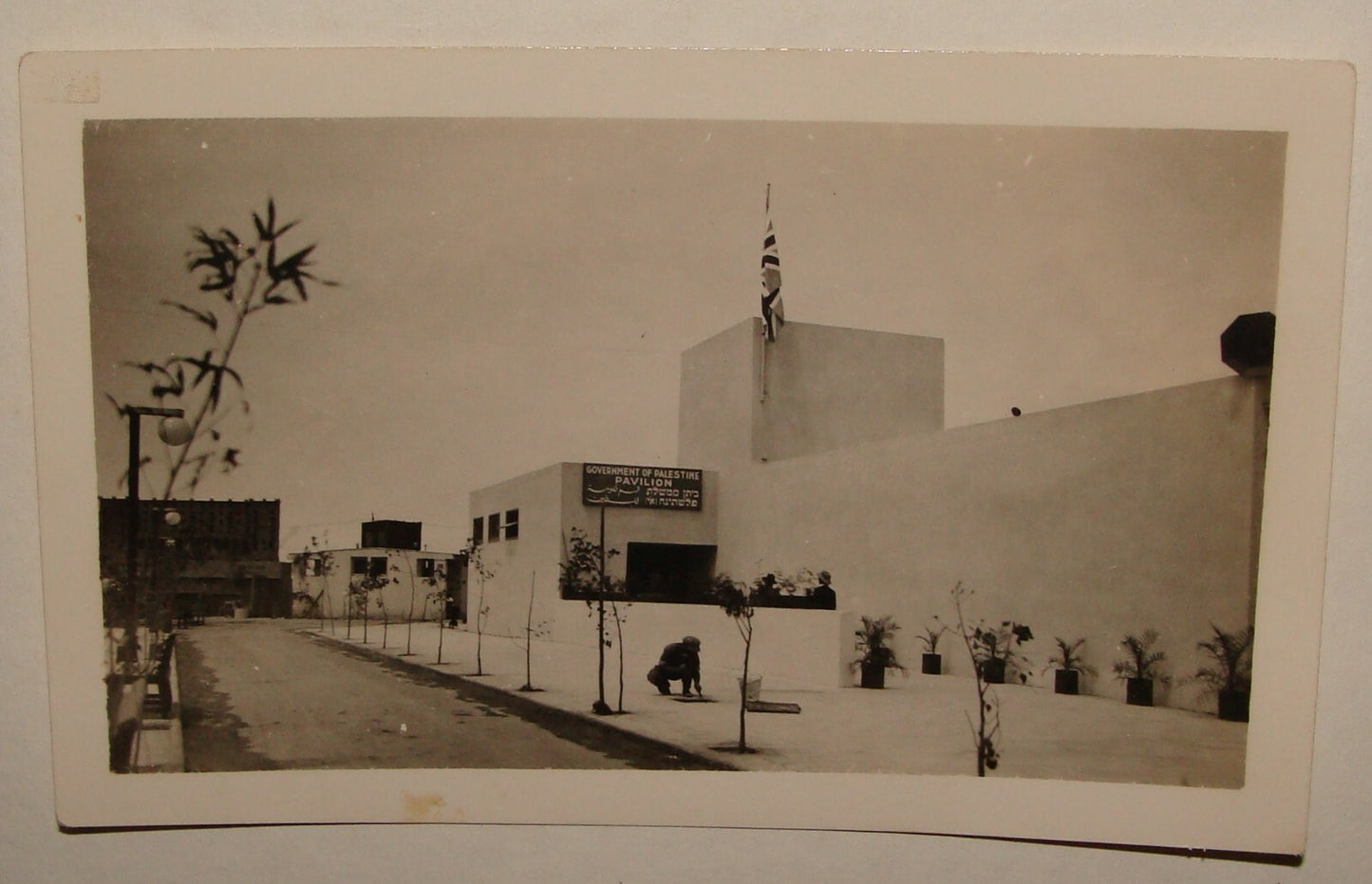Photo Palestine Jewish Judaica 1930s Israel Tel Aviv Levant Fair Pavilion Arabic