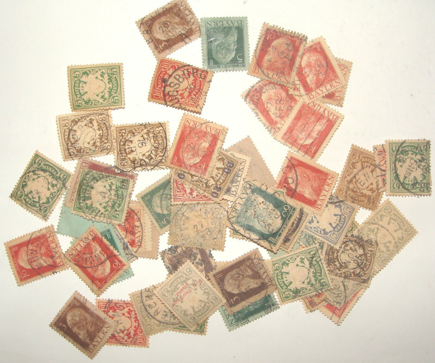 Germany German Stamp Stamps Lot Bayern