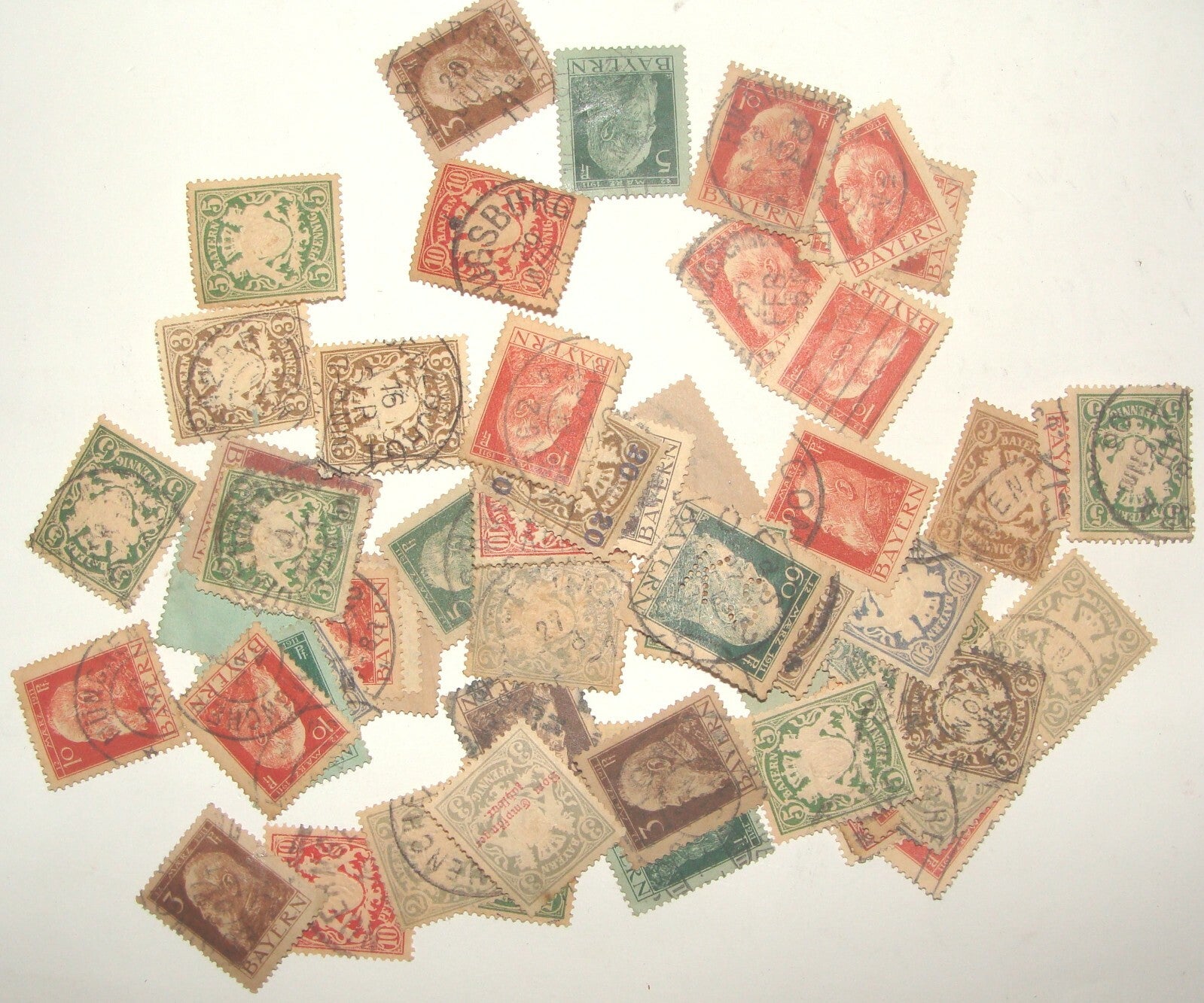 Germany German Stamp Stamps Lot Bayern