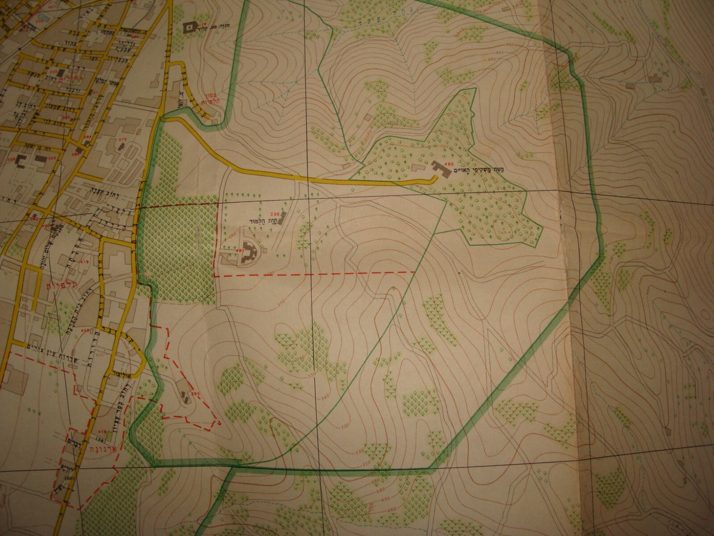 Map Jewish Judaica 1963 Israel Israeli JERUSALEM Pre Six Day War LARGE 82x112 cm